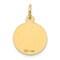 14K Yellow Gold Sweet Sixteen Disc Charm Pendant Jewerly 20mm x 12mm